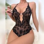 black lace lingerie bodysuit sexy