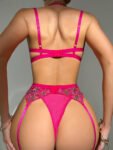 Pink Pure & Sexy 3D Charm Lingerie Set 1