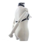 Adjustable Bondage Harness Bra with Collar & Clamps 1