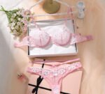Baby Pink White Bra