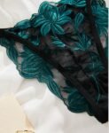 Black Green Bra Set 1