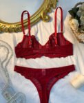 Maroon Bra Set