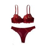 Maroon Bra Set