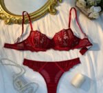 Maroon Bra Set