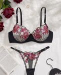 White Red Black Bra 1