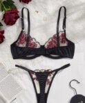White Red Black Bra 1