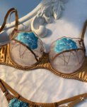 chocolate bride bra set