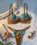 chocolate bride bra set