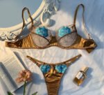 chocolate bride bra set