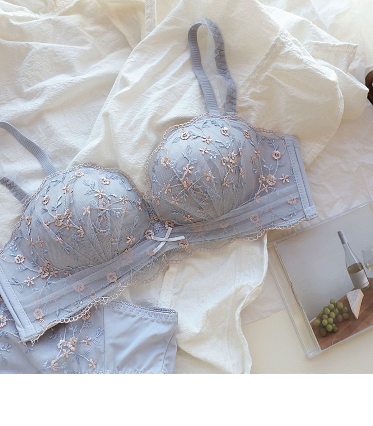 Light Blue Bra Set 22