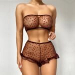 Transparent Black Red Dress