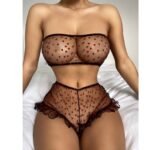 Transparent Black Red Dress