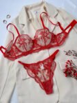 red bra set