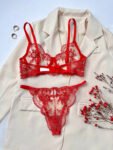 red bra set