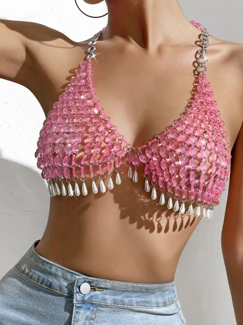 Rose Quartz Crystal Bra