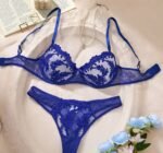 blue bra set