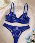 blue bra set
