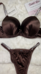 brown bra panty set