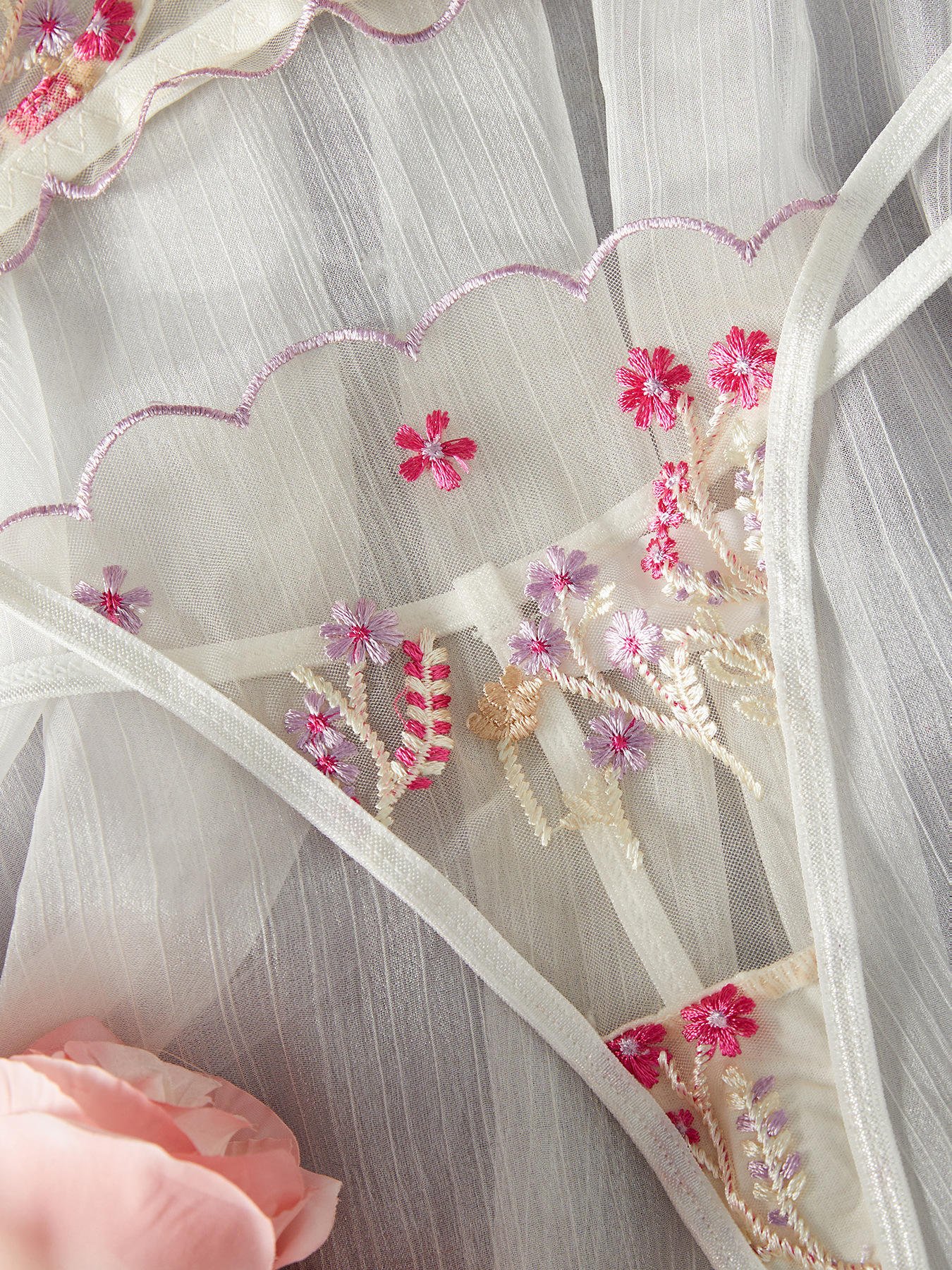 PINK WHITE BRA SET 8