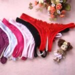 Panty Floral Lace Thong Panty – Rose Red, Red & White