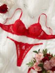 RED BRA SET