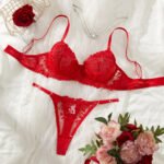 RED BRA SET