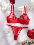 RED BRA SET