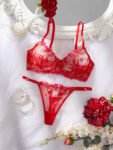 RED BRA SET