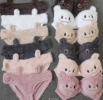 teddy beige bra panty set