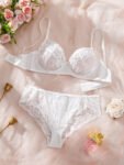 WHITE BRA SET
