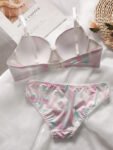 WHITE PINK BRA SET 01