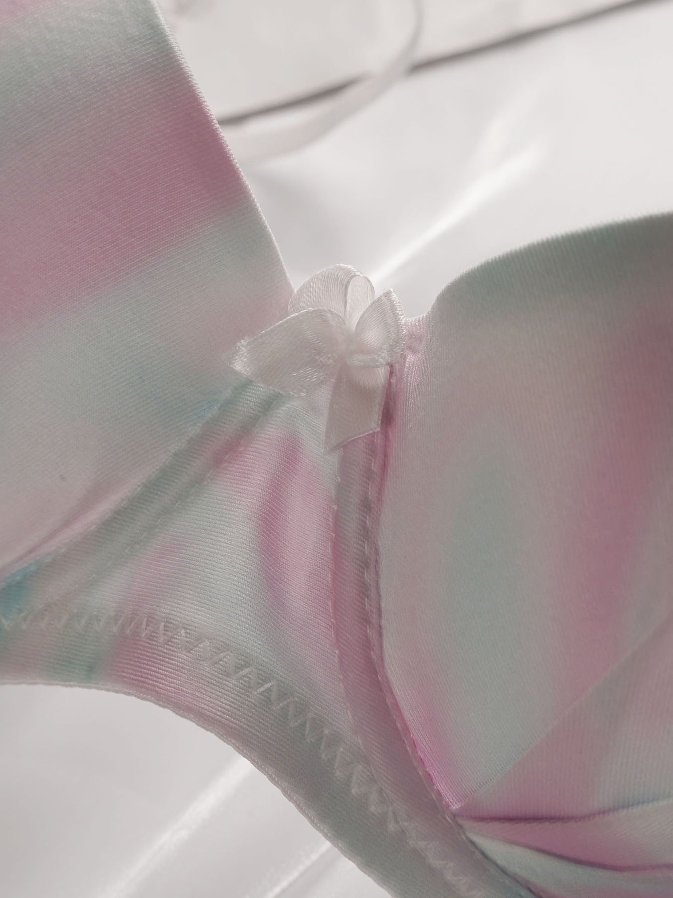 WHITE PINK BRA SET 05