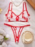 WHITE RED BRA SET 1