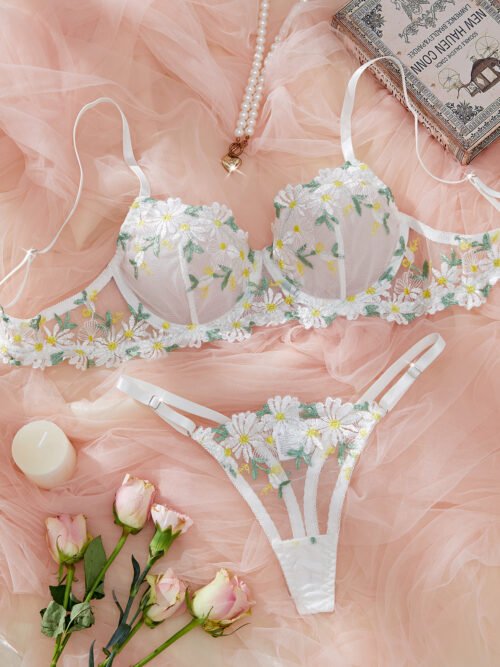Daisy Whisper Sheer Lingerie Set