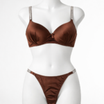 brown bra panty set