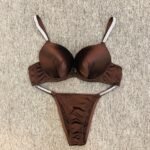 brown bra panty set