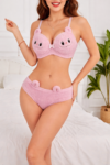 teddy beige bra panty set