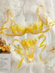 yellow bra set