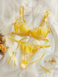 yellow bra set