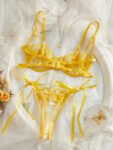 yellow bra set